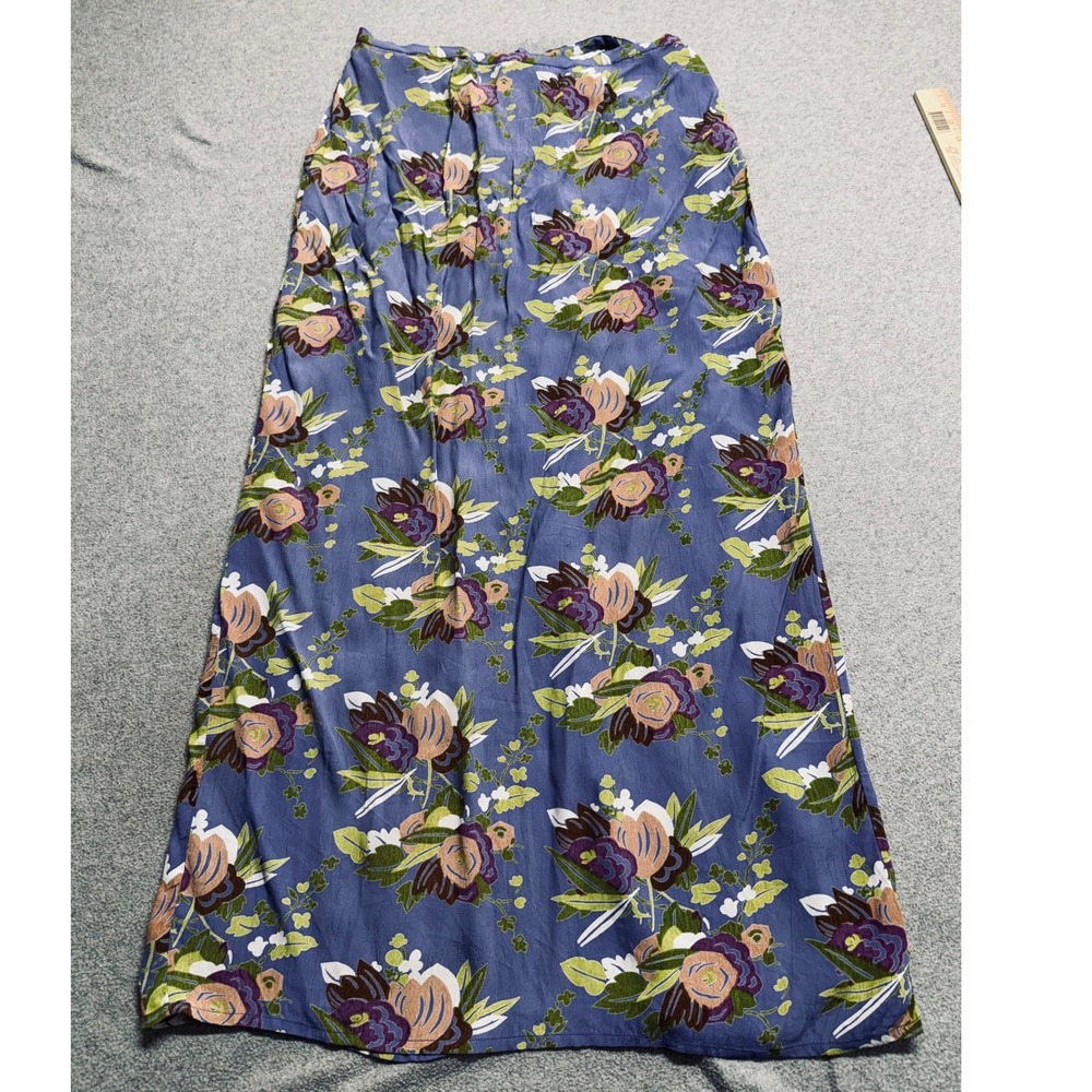 Susina Women's Size 15 Purple Floral Maxi Skirt Boho Cottagecore Flowy Retro Y2K
